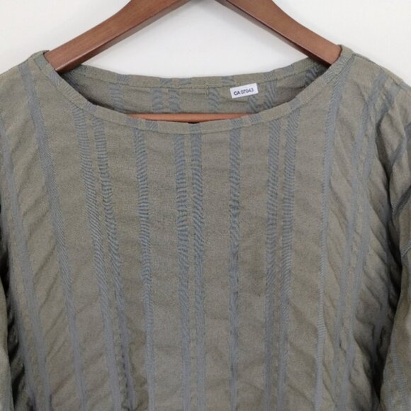 Crinkle Cotton Oversized Dress Made in Italy - Picture 3 of 10